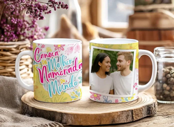 Designs Personalizáveis para Caneca: Melhor Namorada