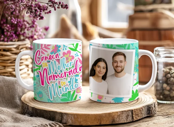 Designs Personalizáveis para Caneca: Melhor Namorada