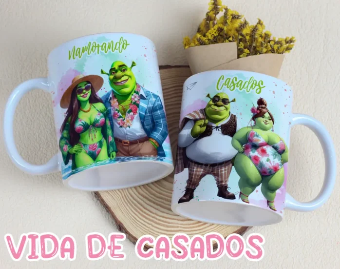 Designs Românticos para Sublimação em Canecas