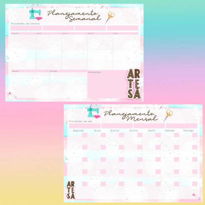 Desk Planner Artesã Costura