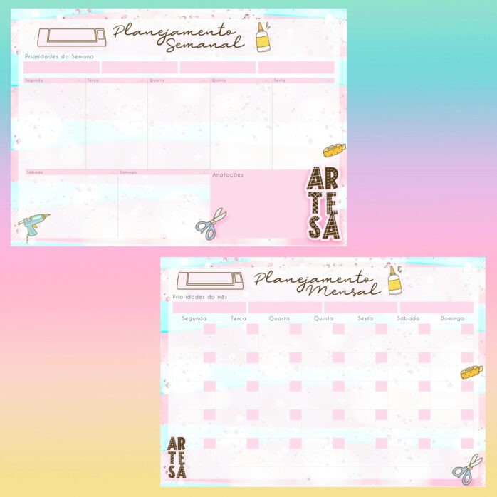 Desk Planner Artesã Papelaria