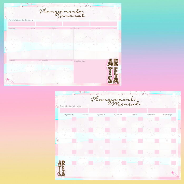 Desk Planner Artesã Sem Personalização