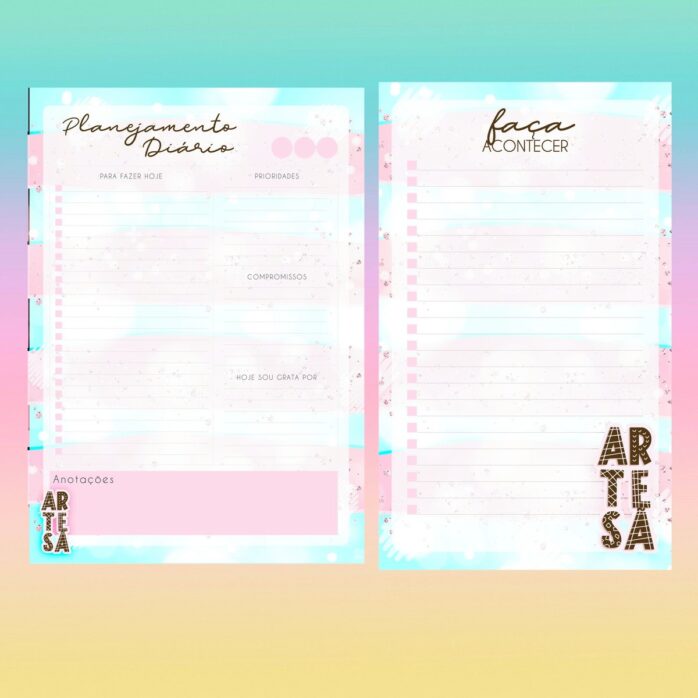 Desk Planner Artesã Sem Personalização