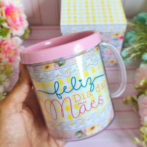 Arquivo Digital Dia das Mães Caneca Caixa com Flores 19 dia das maes 2025 caneca e caixa arquivo digital