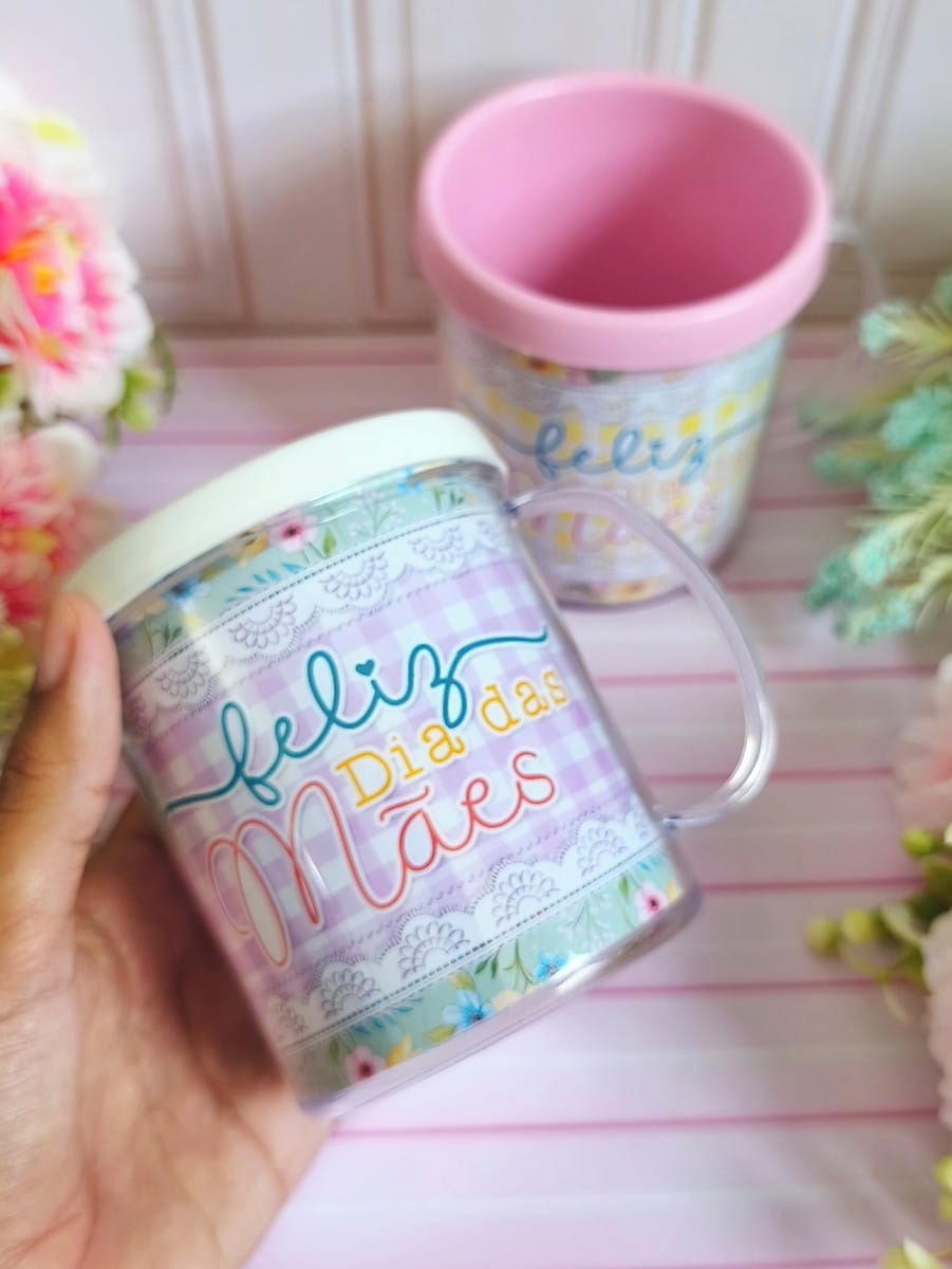Arquivo Digital Dia das Mães Caneca Caixa com Flores 4 Arquivo Digital Dia das Mães Caneca Caixa com Flores - Imagem 4