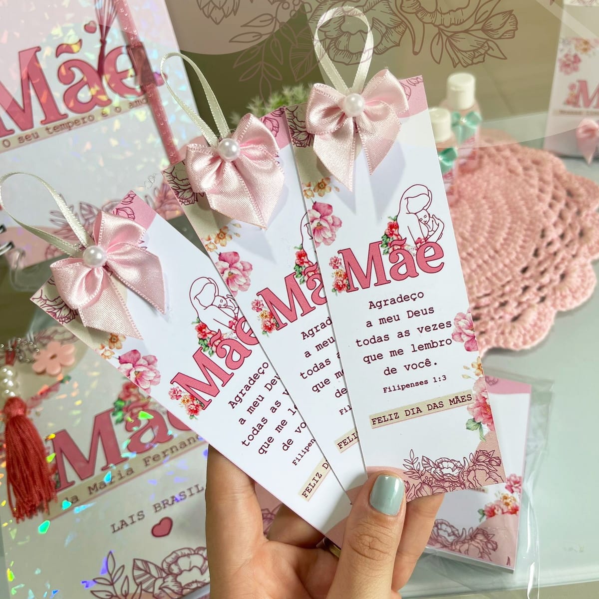 Kit Digital Dia das Mães Rosa para Lembrancinhas 5 Kit Digital Dia das Mães Rosa para Lembrancinhas - Imagem 5