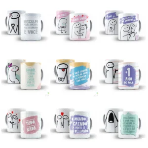 Dia dos Namorados Kit 13 Designs de Caneca em Corel Draw