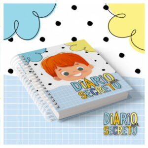 Diário Personalizado Menino Arquivo Digital para Imprimir