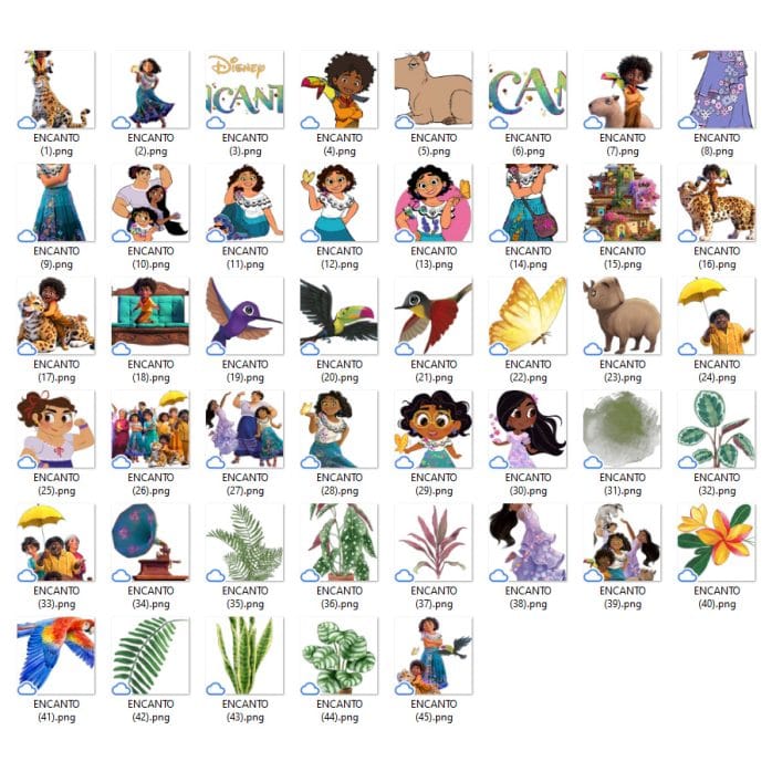 Disney Encanto Kit Artes Digitais Png Scrapbook Impressão