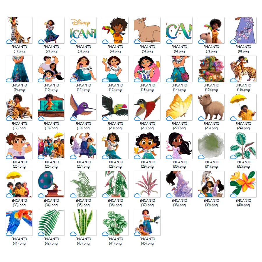 Disney Encanto Kit Artes Digitais Png Scrapbook Impressão 2 Disney Encanto Kit Artes Digitais Png Scrapbook Impressão