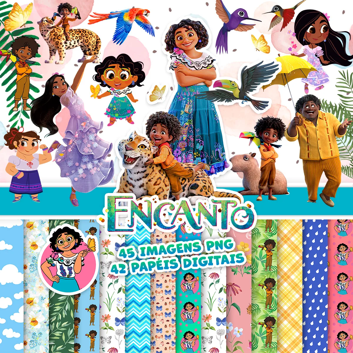 Disney Encanto Kit Artes Digitais Png Scrapbook Impressão 1 Disney Encanto Kit Artes Digitais Png Scrapbook Impressão