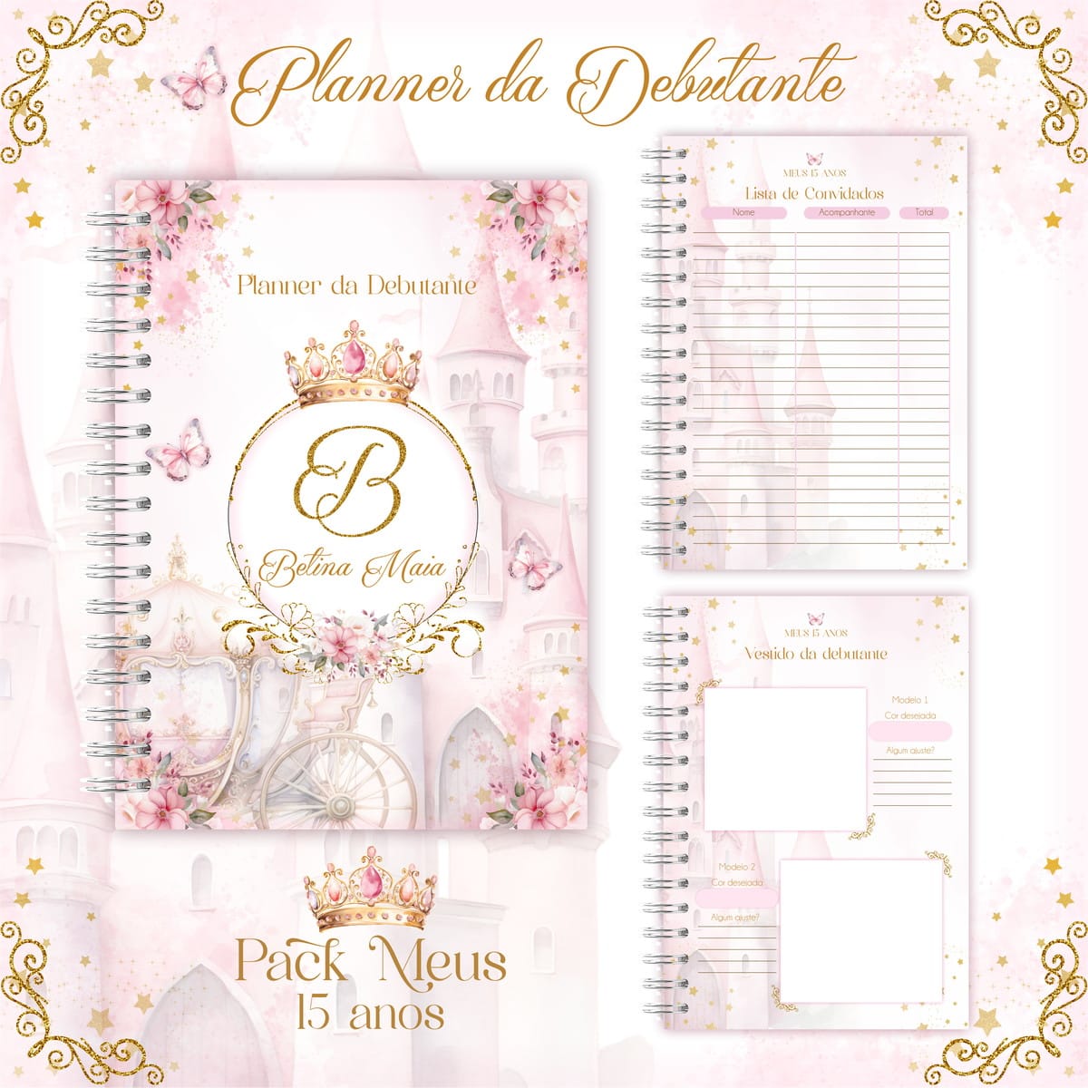 Encadernação 15 Anos Debutante Conto de Fadas 3 Encadernação 15 Anos Debutante Conto de Fadas - Imagem 3