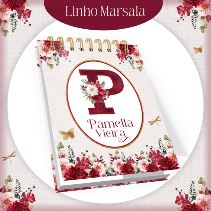 Encadernação 2024 Linho Marsala,