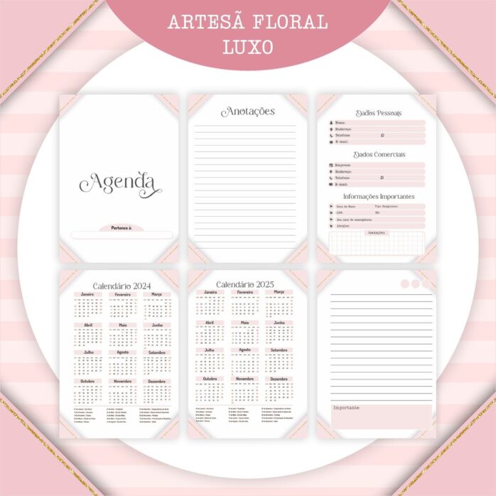 Encadernação Artesã Floral 2024