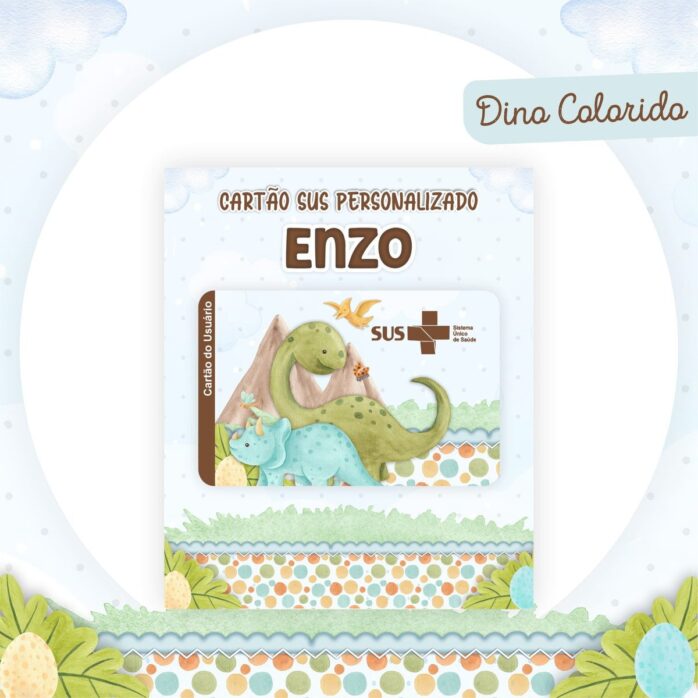 Encadernação Baby Dino Colorido