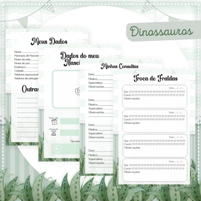 Encadernação Baby Dinossauros