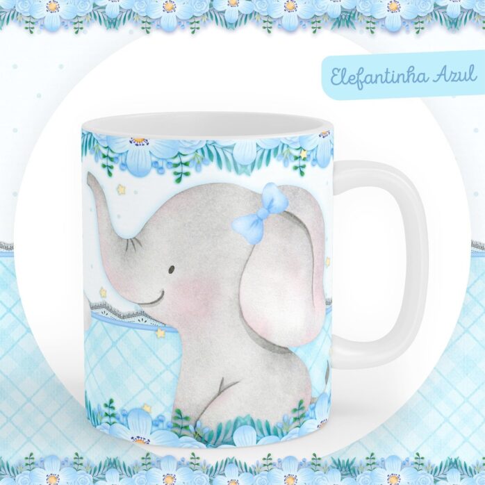 Encadernação Baby Elefantinha Azul