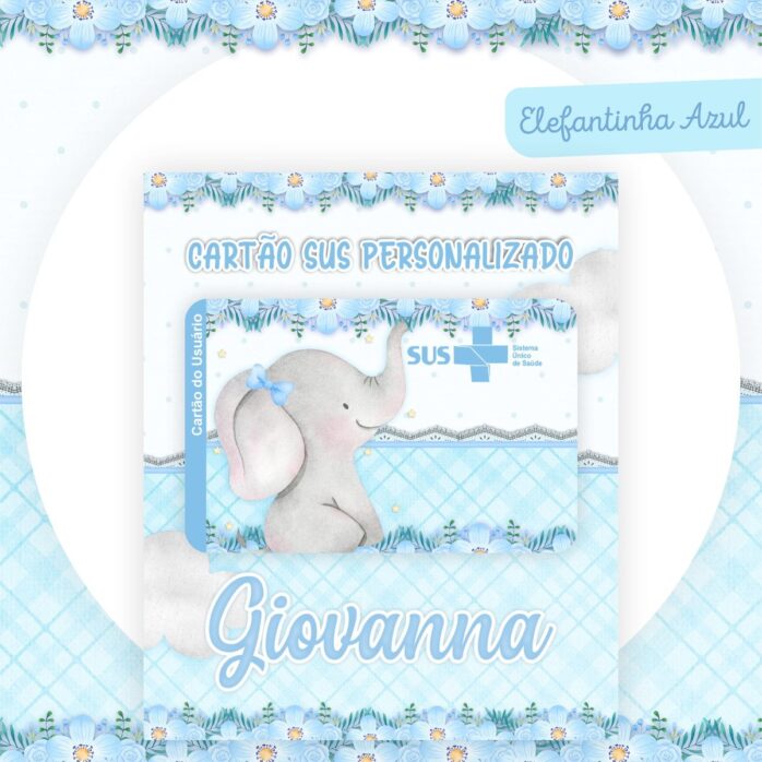 Encadernação Baby Elefantinha Azul