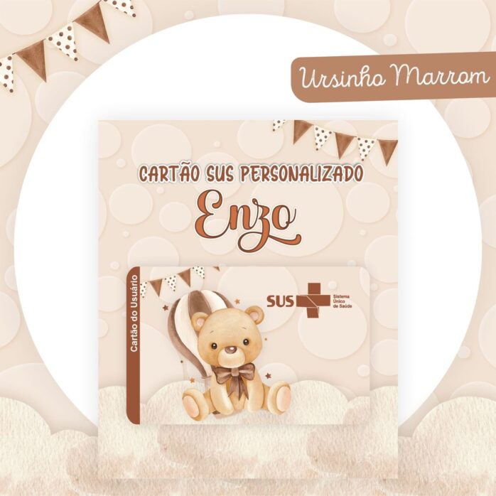 Encadernação Baby Ursinho Marrom