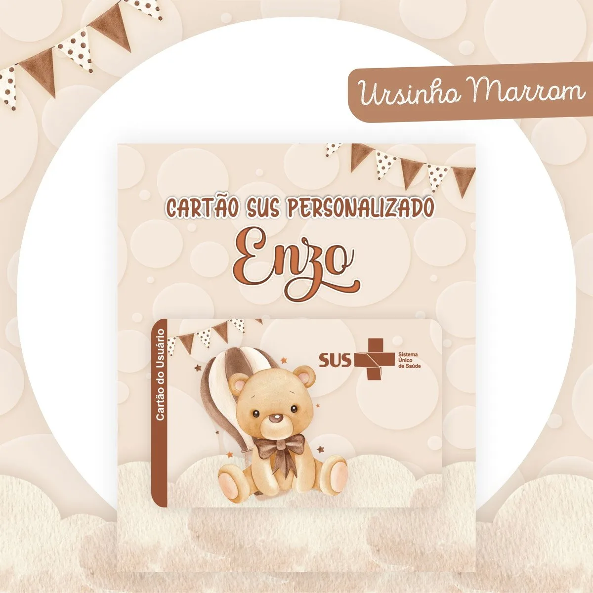 Encadernação Baby Ursinho Marrom 4 Encadernação Baby Ursinho Marrom