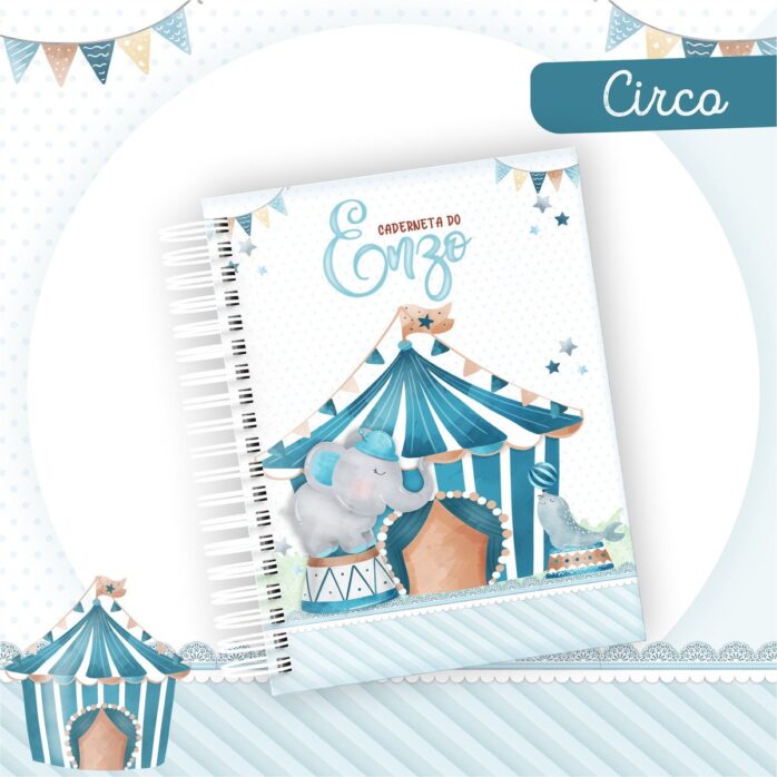 Encadernação Bebê Circo Menino