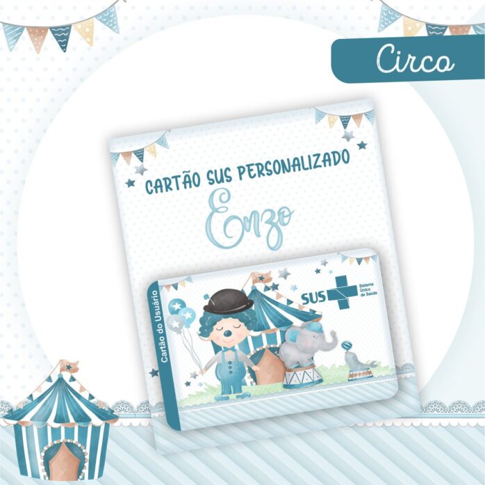 Encadernação Bebê Circo Menino