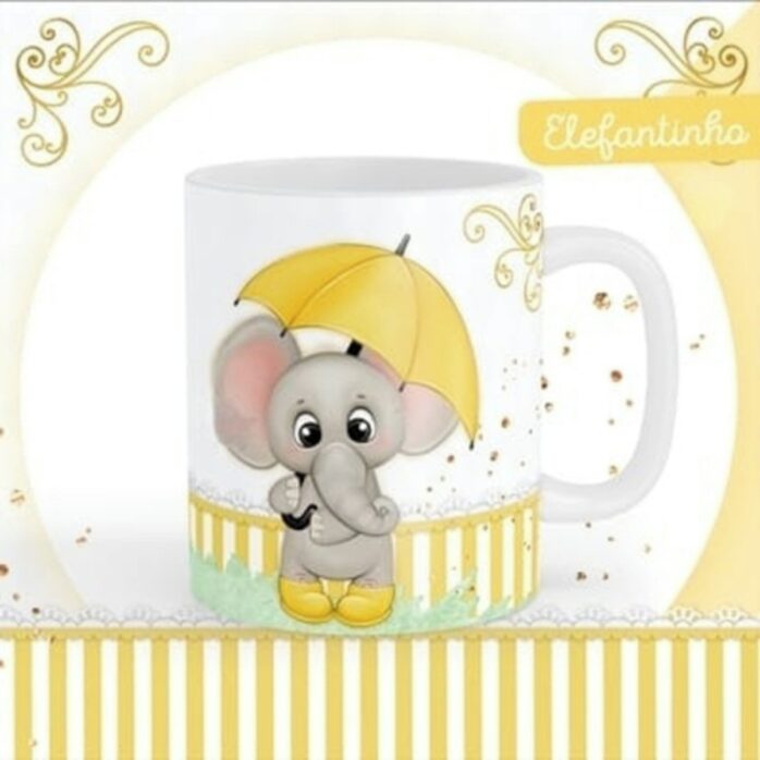 Encadernação Bebê Elefantinho Amarelo