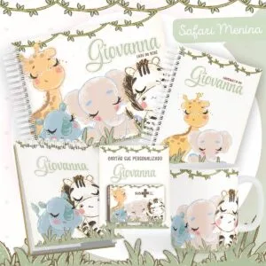 Encadernação Bebê Safari Menina