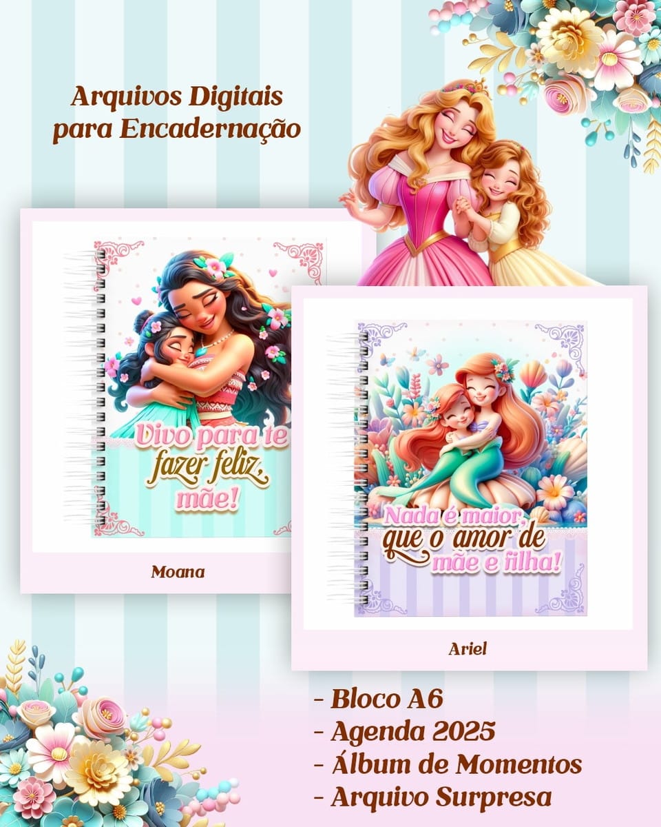 Kit Digital de Encadernação Dia das Mães Disney para Scrap 3 Kit Digital de Encadernação Dia das Mães Disney para Scrap - Imagem 3