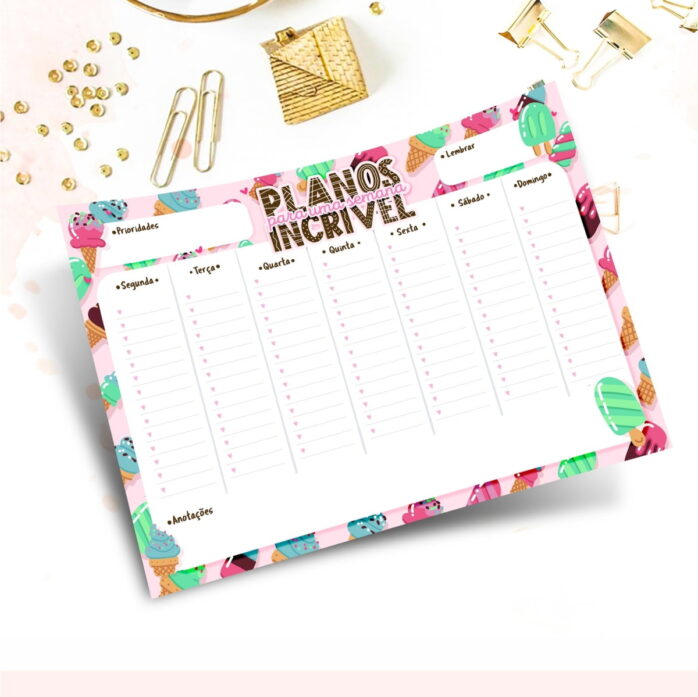 Encadernação Digital Desk Planner 2