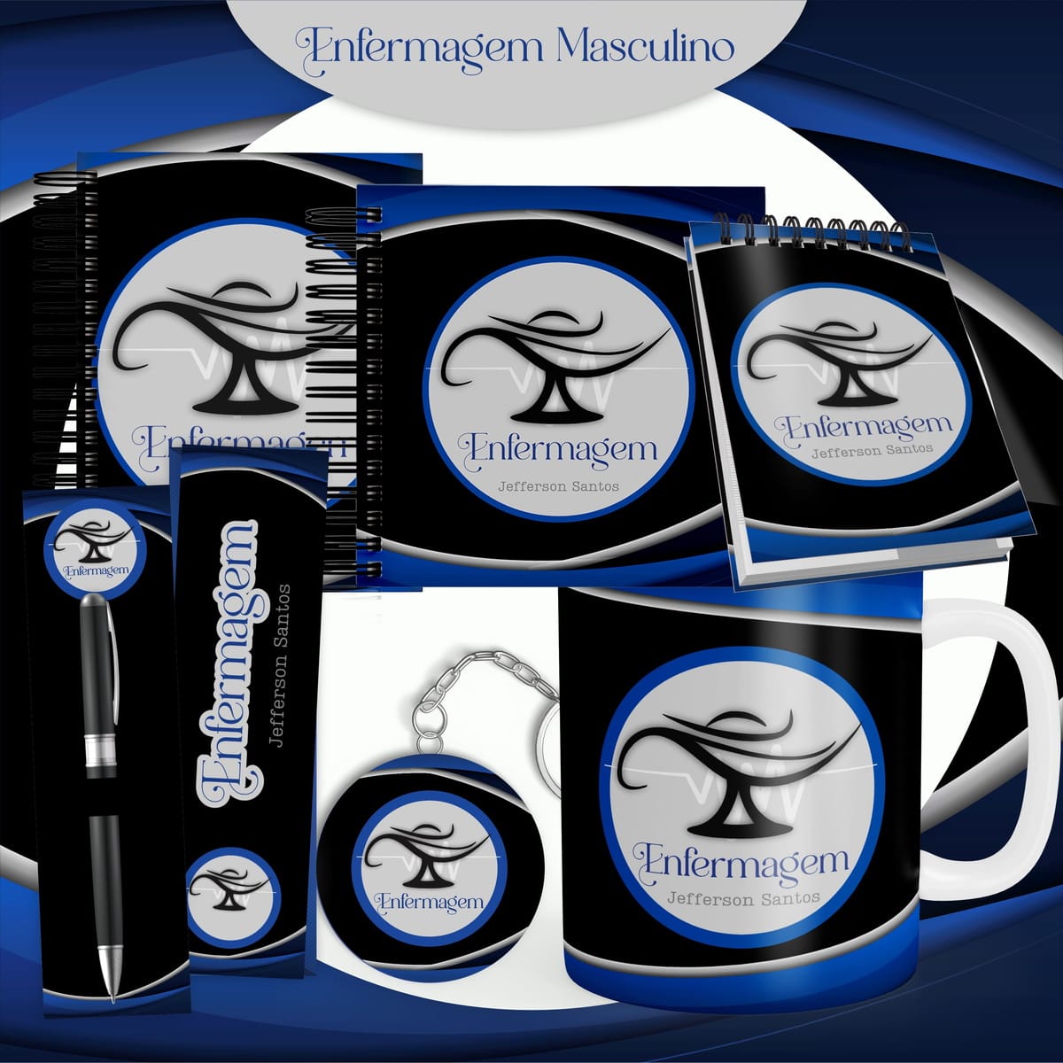 Arquivo Enfermagem Masculina para Encadernação e Sublimação 1 Arquivo Enfermagem Masculina para Encadernação e Sublimação