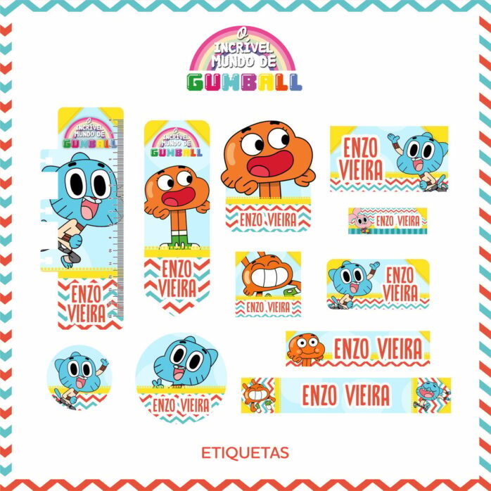 Encadernação Escolar Gumball