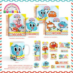 Encadernação Escolar Gumball 4 Encadernação Escolar Gumball