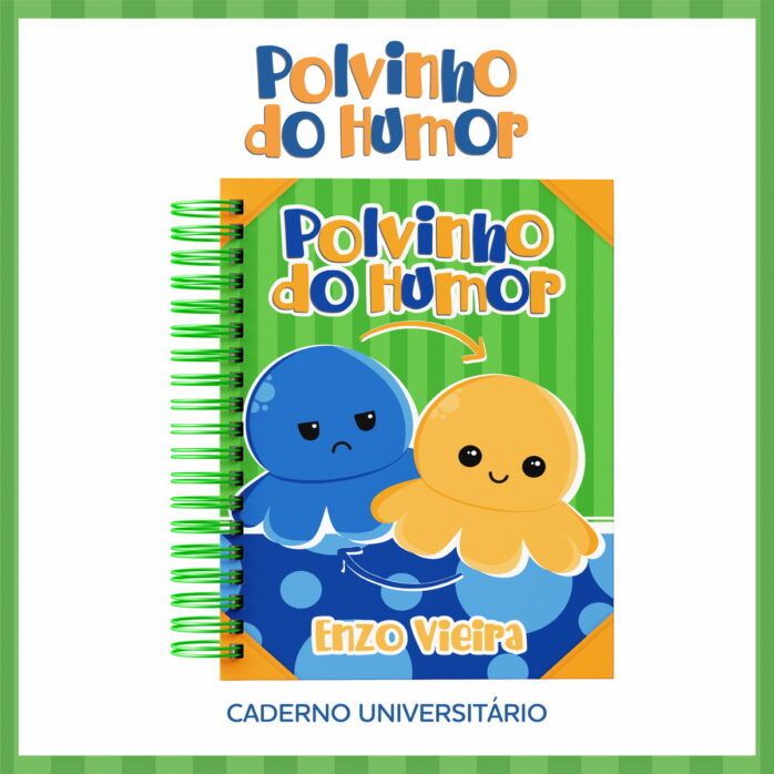 Encadernação Escolar Polvo do Humor Menino