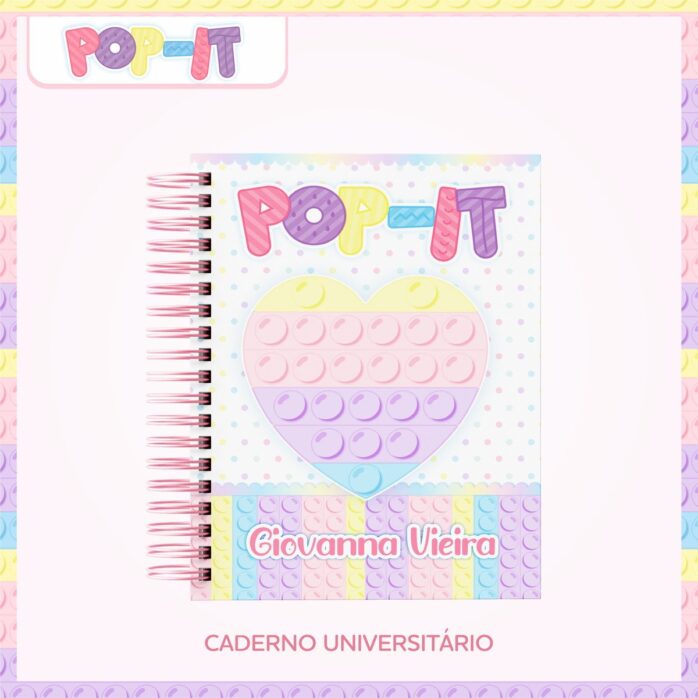 Encadernação Escolar Pop It Candy