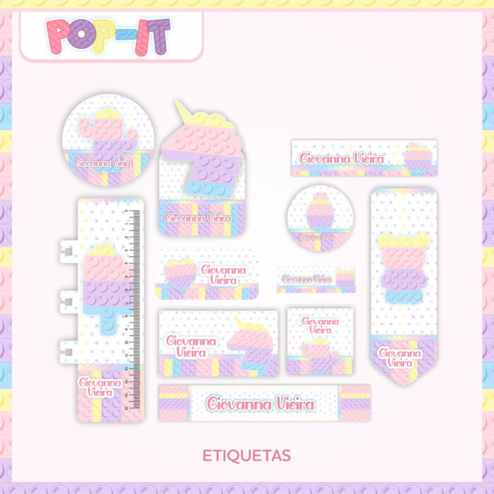 Encadernação Escolar Pop It Candy