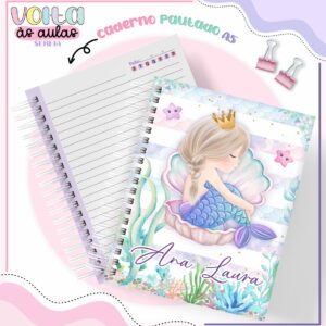 Kit Encadernação Escolar Sereia Digital Ana Laura 14 encadernacao escolar sereia arquivo digital