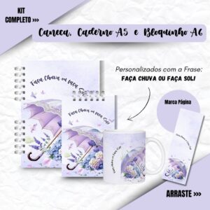 Encadernação Floral Lilás