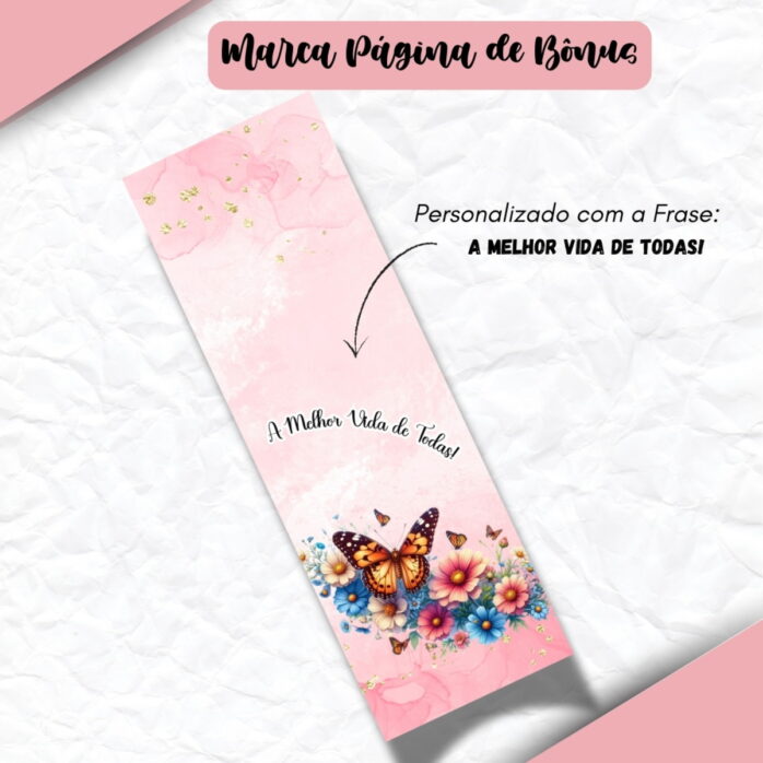 Encadernação Floral Rosa
