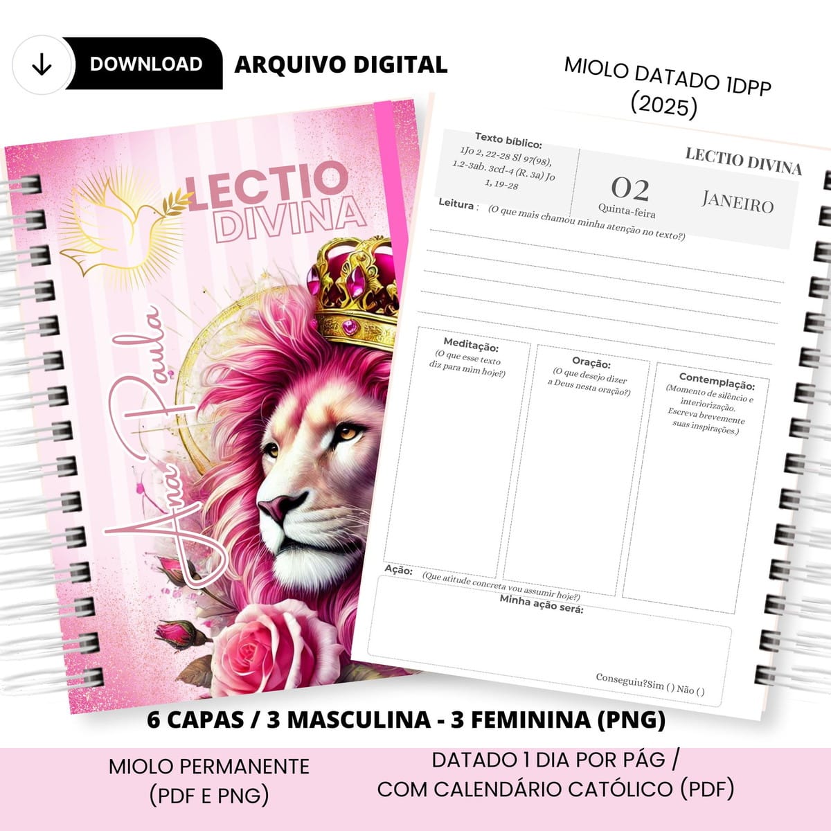 Diário Lectio Divina 2025 Digital para Encadernação 2 Diário Lectio Divina 2025 Digital para Encadernação - Imagem 2