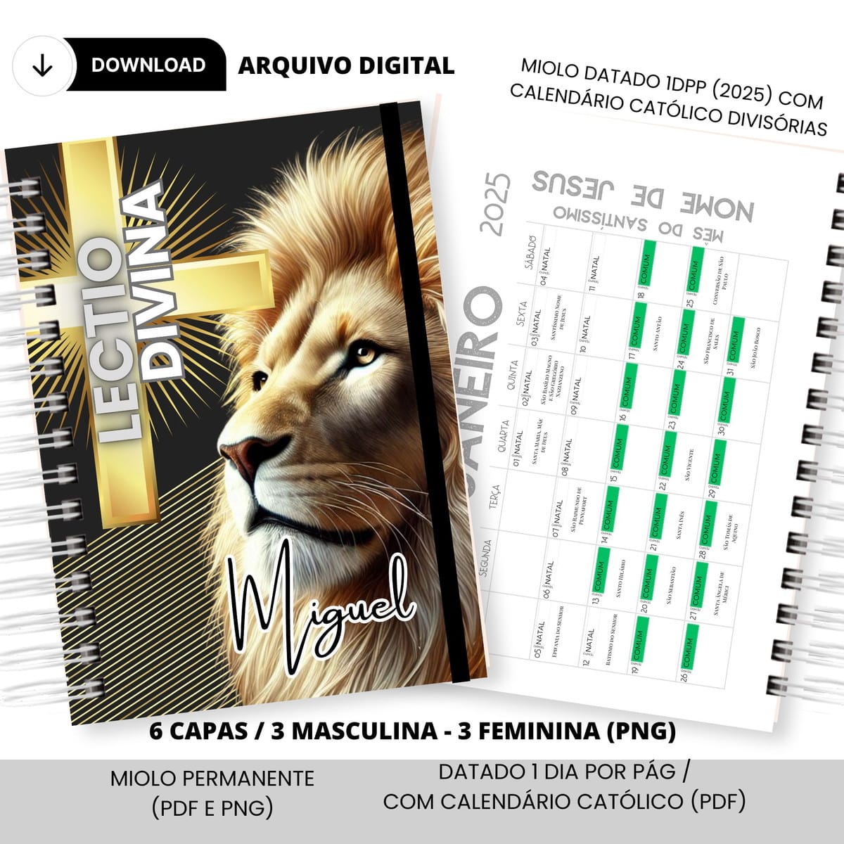 Diário Lectio Divina 2025 Digital para Encadernação 3 Diário Lectio Divina 2025 Digital para Encadernação - Imagem 3