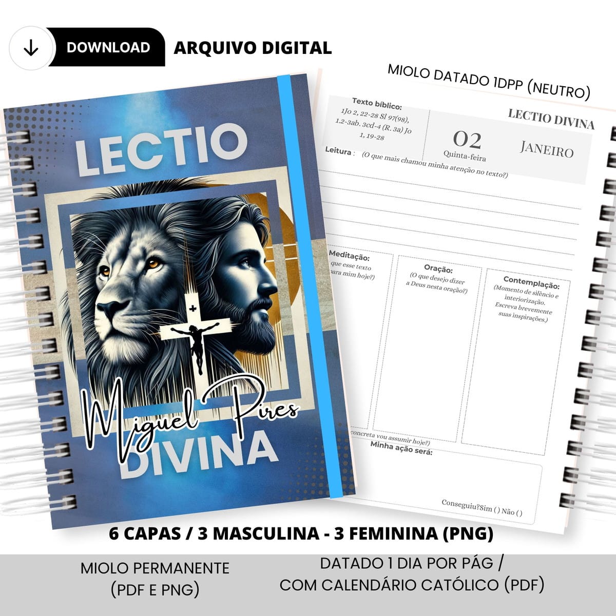 Diário Lectio Divina 2025 Digital para Encadernação 4 Diário Lectio Divina 2025 Digital para Encadernação - Imagem 4