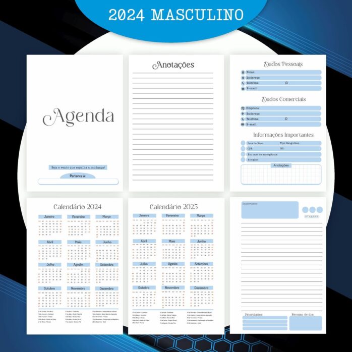 Encadernação Masculina 2024