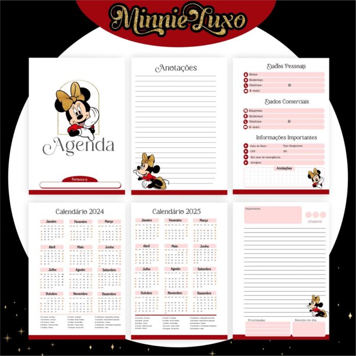 Encadernação Minnie Luxo