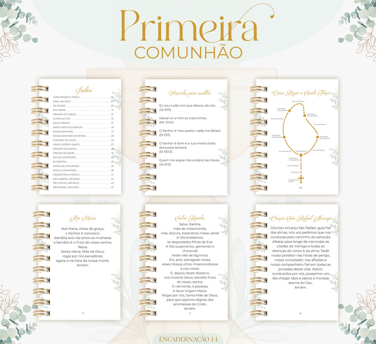 Kit Digital Primeira Comunhão Menino para Encadernação 2 Kit Digital Primeira Comunhão Menino para Encadernação - Imagem 2