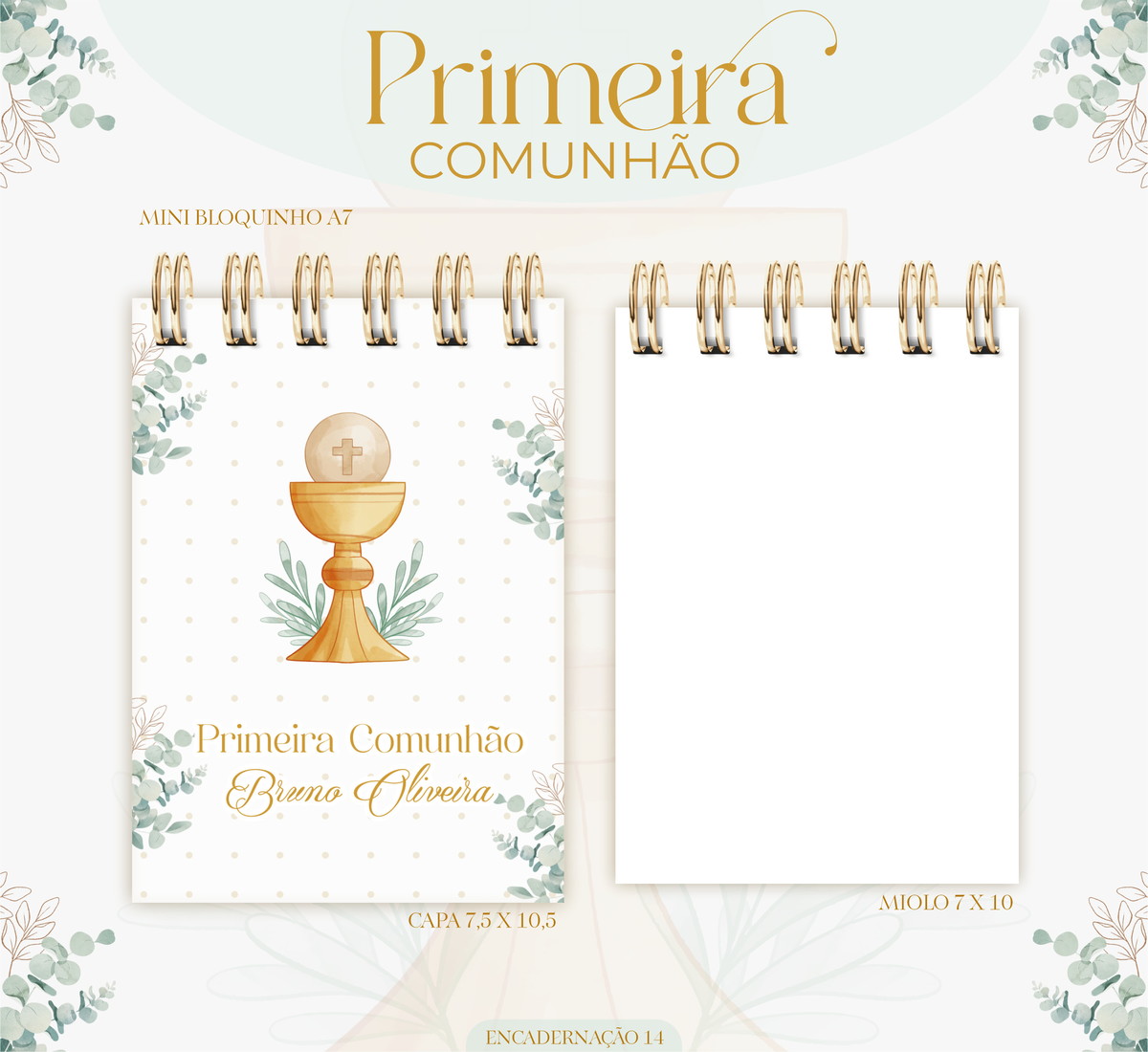 Kit Digital Primeira Comunhão Menino para Encadernação 3 Kit Digital Primeira Comunhão Menino para Encadernação - Imagem 3