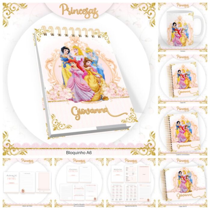 Encadernação Princesas