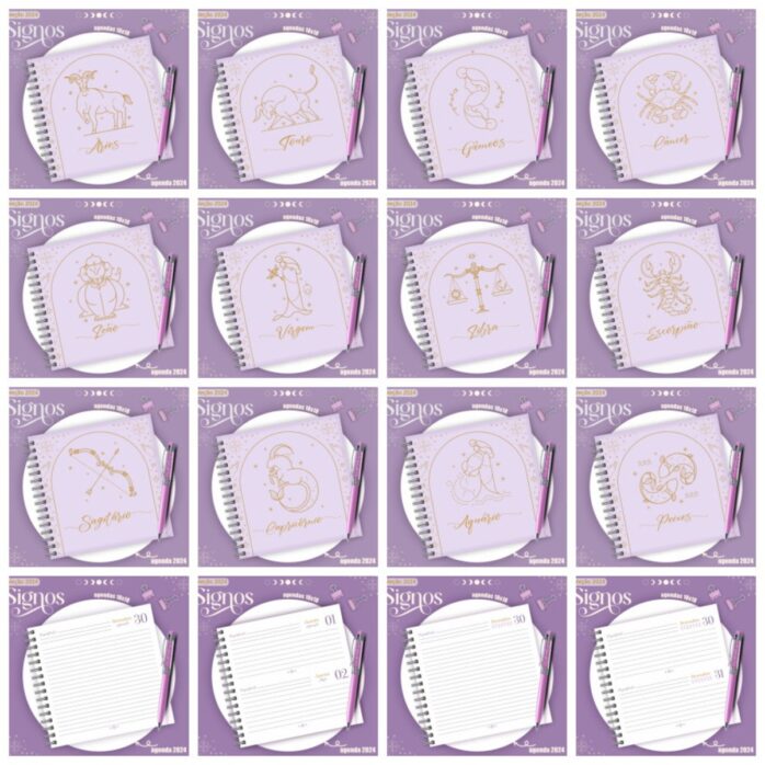 Encadernação Signos Candy e Lilás