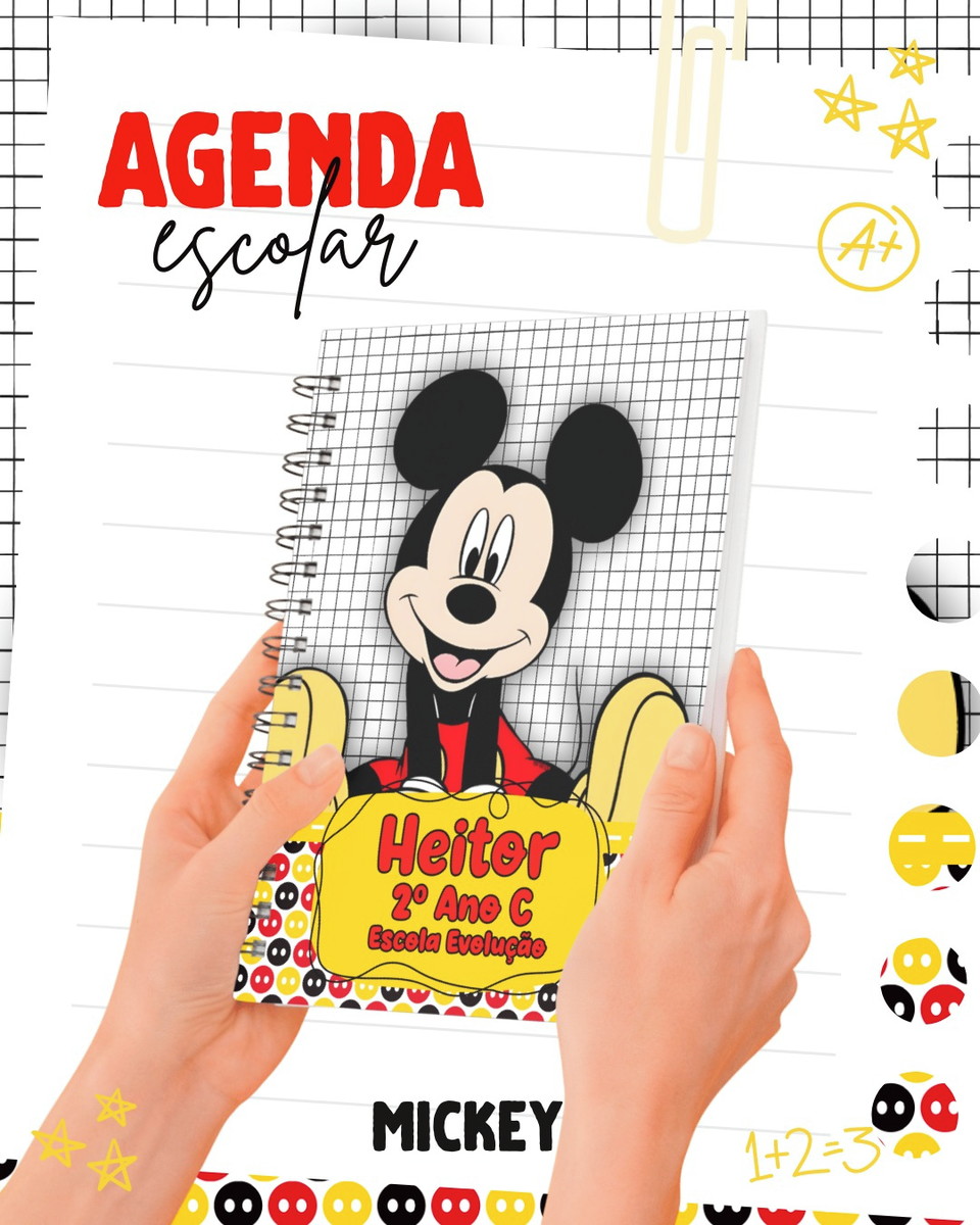 Kit Escolar Mickey Digital para Imprimir 1 Kit Escolar Mickey Digital para Imprimir