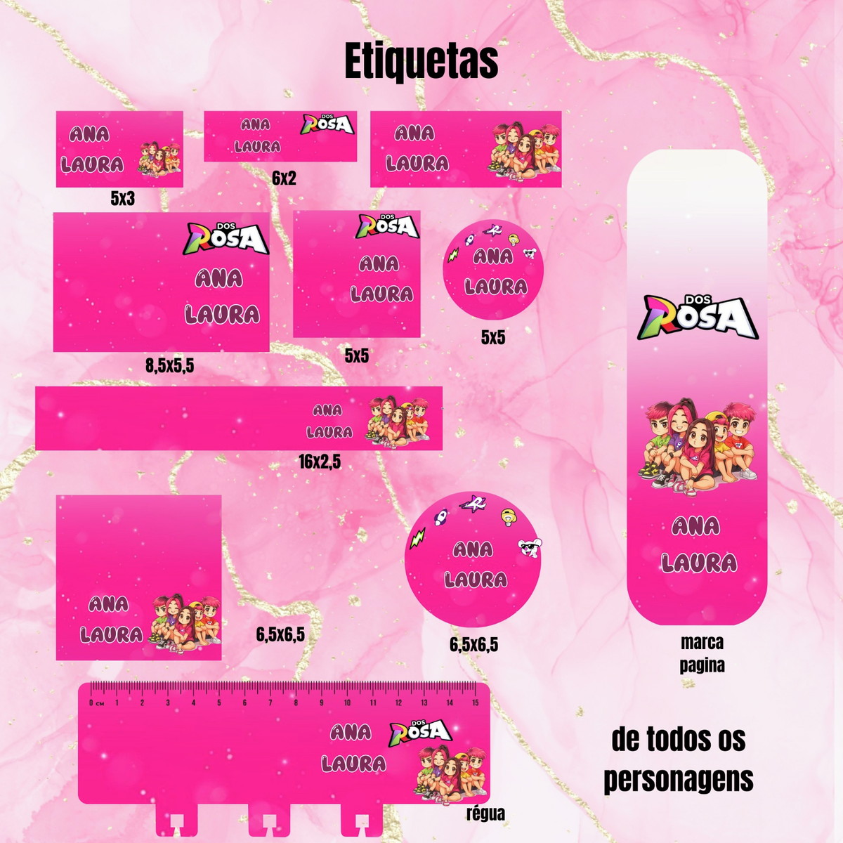 Kit Escolar Grupo Rosas Arquivo Digital para Imprimir 4 Kit Escolar Grupo Rosas Arquivo Digital para Imprimir - Imagem 4